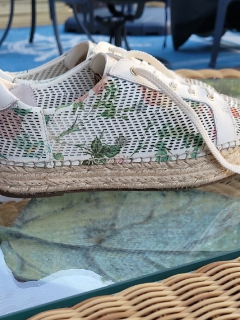 Vince Camuto Joellan Floral Jute Platform Sneakers boho-chic, cottagecore, beach - Picture 8 of 13
